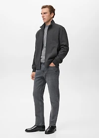 Regular-fit jacket with zip