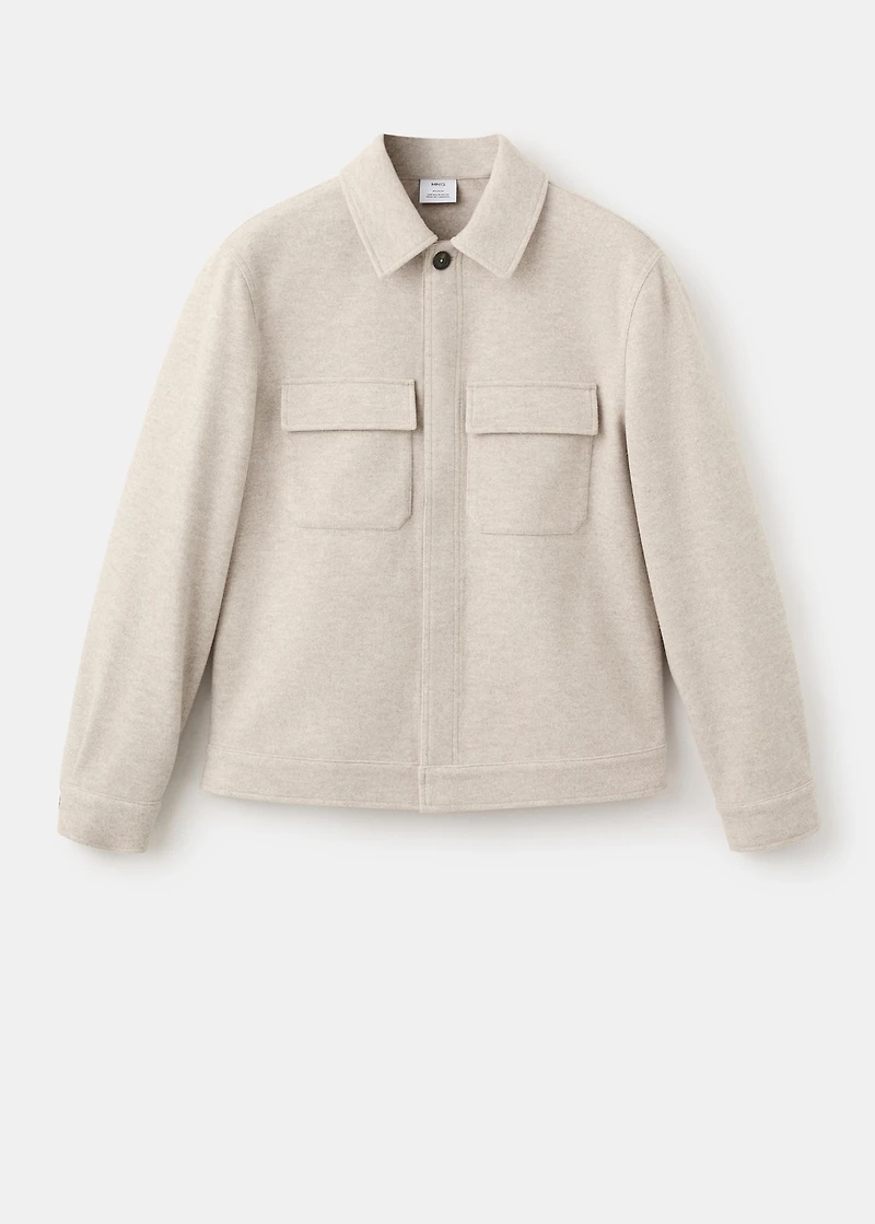 Flannel overshirt with pockets