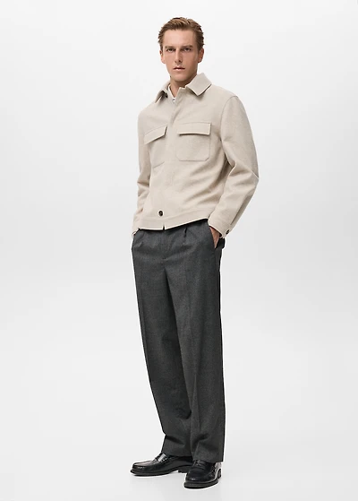 Flannel overshirt with pockets