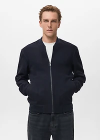 Bomber hoodie with zip