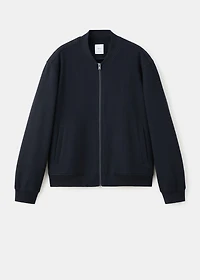 Bomber hoodie with zip