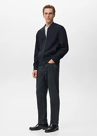 Bomber hoodie with zip