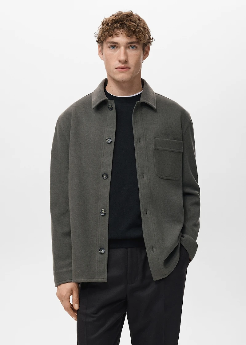 Regular fit flannel overshirt