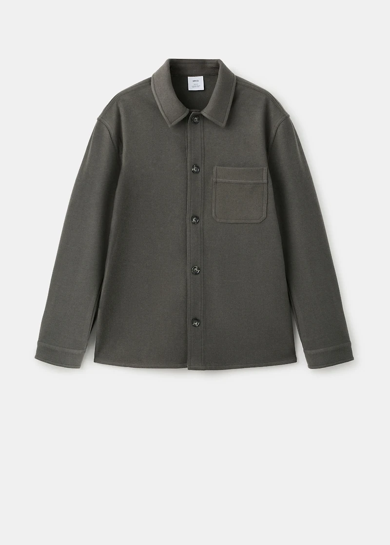 Regular fit flannel overshirt