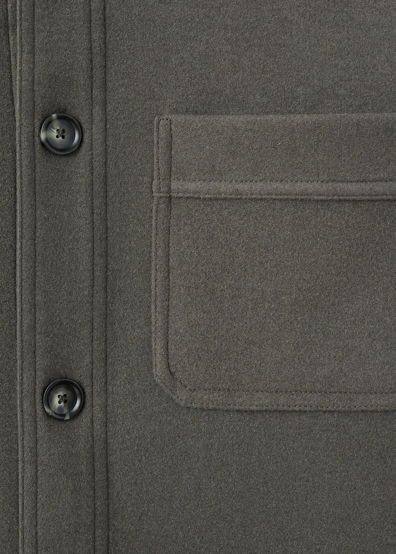 Regular fit flannel overshirt