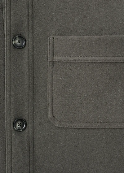 Regular fit flannel overshirt