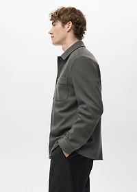Regular fit flannel overshirt