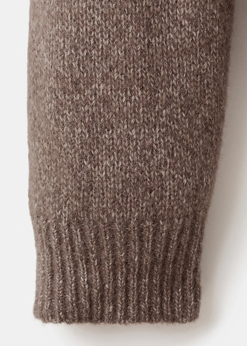 Fine-knit wool-blend sweater