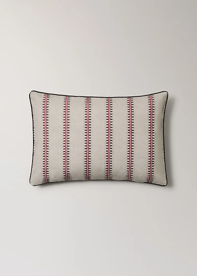 Cotton striped cushion cover with piping 40x60 cm