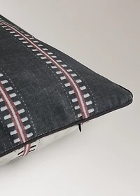 Cotton striped cushion cover with piping 40x60 cm