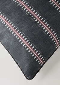 Cotton striped cushion cover with piping 40x60 cm