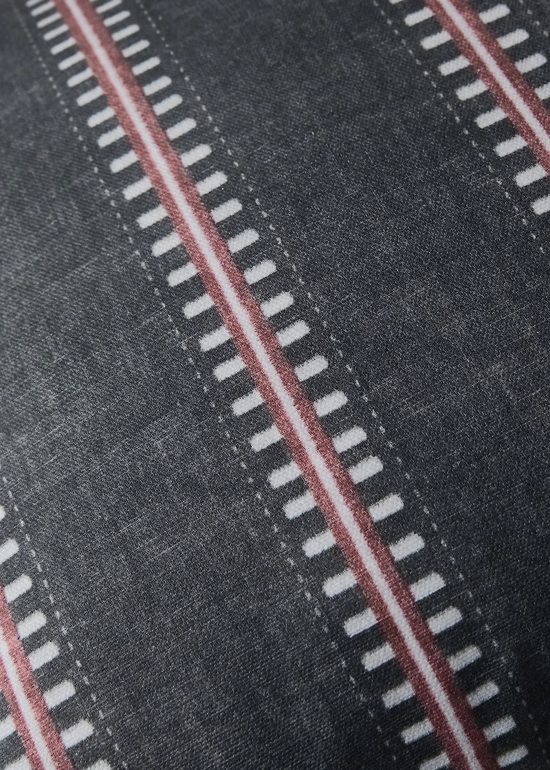 Cotton striped cushion cover with piping 40x60 cm