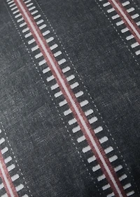 Cotton striped cushion cover with piping 40x60 cm