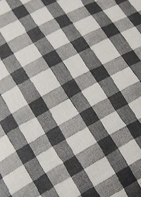 Gingham cotton cushion cover with trim 45x45cm
