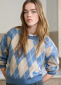 Rhombus design sweater