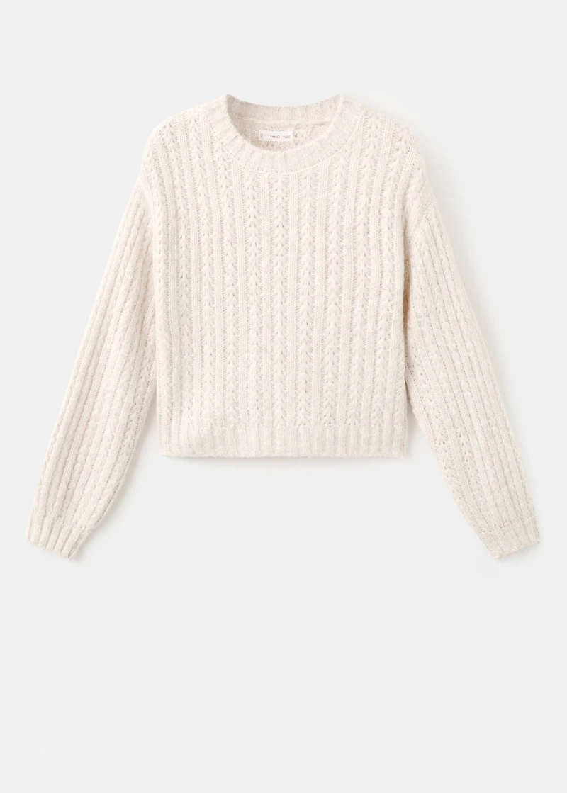 Knitted cropped sweater