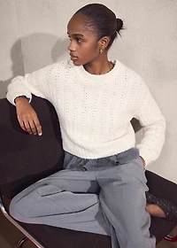 Knitted cropped sweater