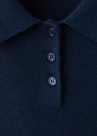 Knitted polo-neck sweater