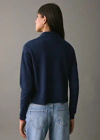 Knitted polo-neck sweater
