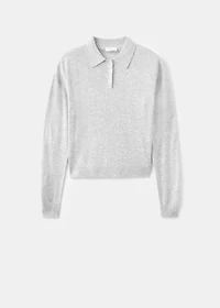 Knitted polo-neck sweater