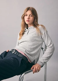 Knitted polo-neck sweater