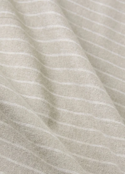 Melange cotton flannel duvet cover with fine-striped yarn for 35.43 bed