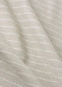 Melange cotton flannel duvet cover with fine-striped yarn for bed