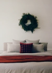 Cotton flannel duvet cover with fine-striped yarn for 70.87/78.74 bed