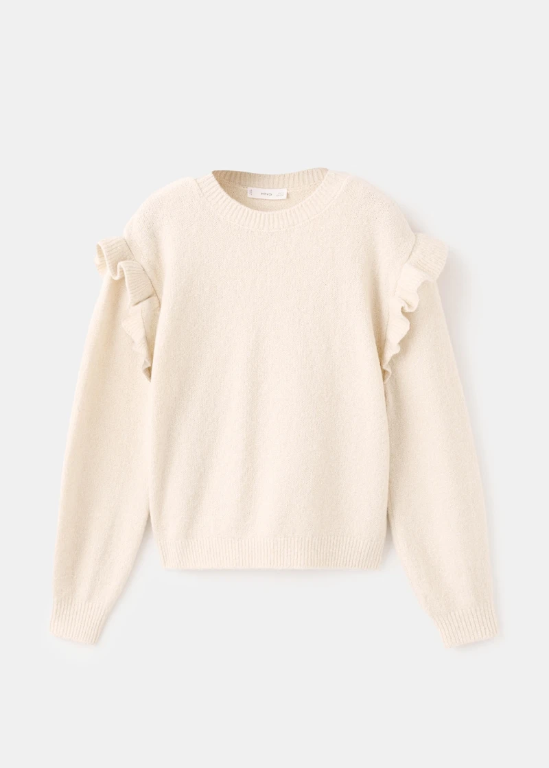 Ruffled glitter sweater