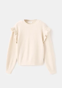 Ruffled glitter sweater