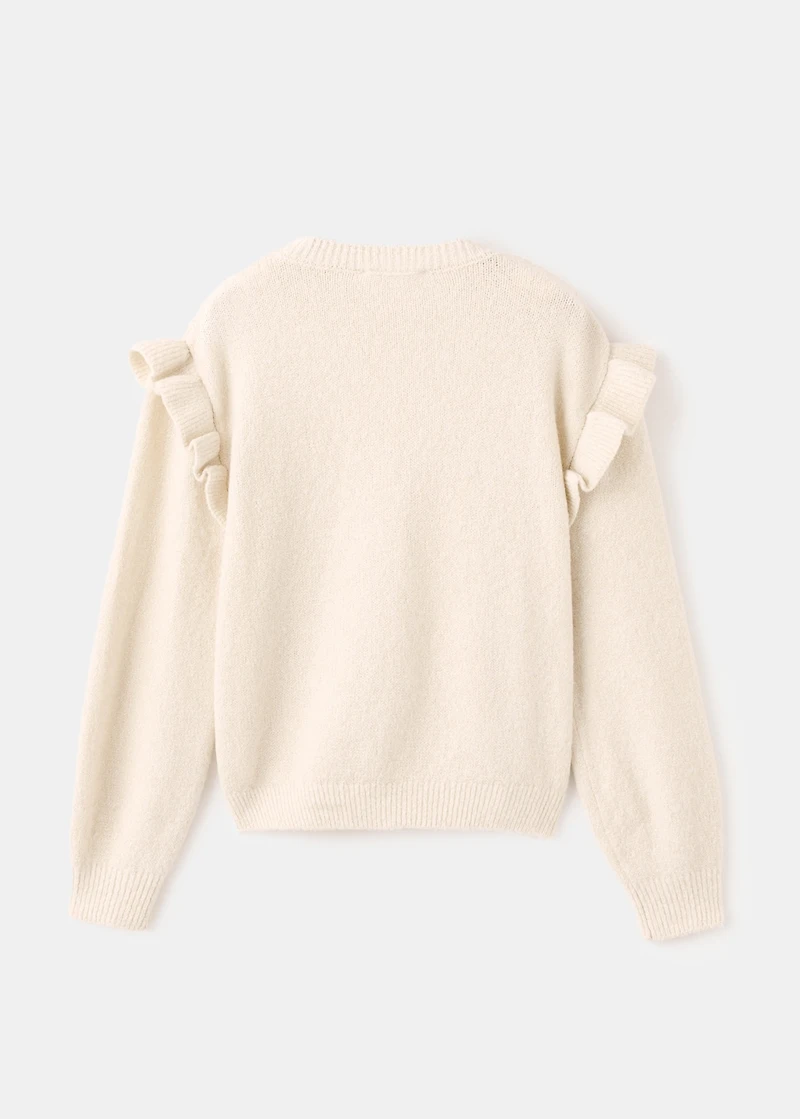 Ruffled glitter sweater