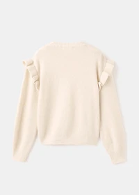 Ruffled glitter sweater