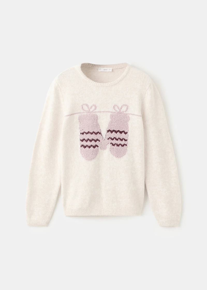 Knit embroidered sweater