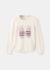 Knit embroidered sweater