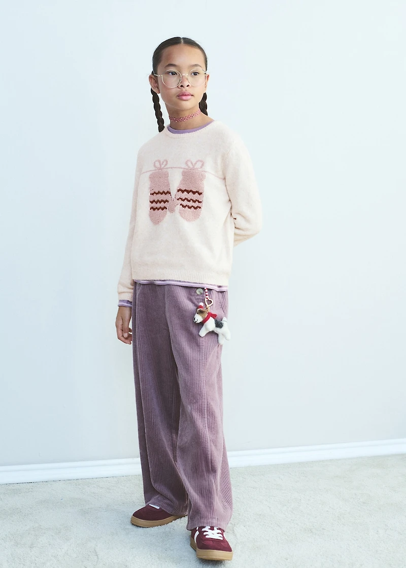 Knit embroidered sweater