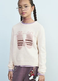 Knit embroidered sweater