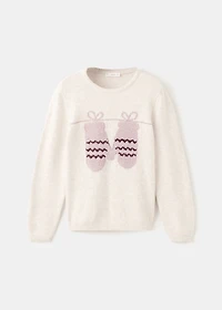 Knit embroidered sweater