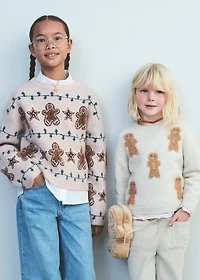 Christmas-print knitted sweater
