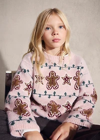 Christmas-print knitted sweater