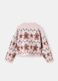 Christmas-print knitted sweater