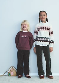 Christmas-print knitted sweater