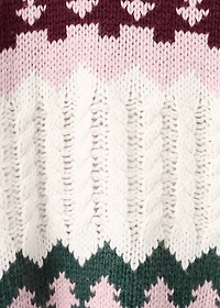 Christmas-print knitted sweater