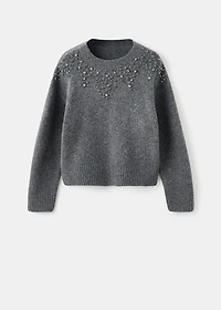 Knitted sweater with sequins