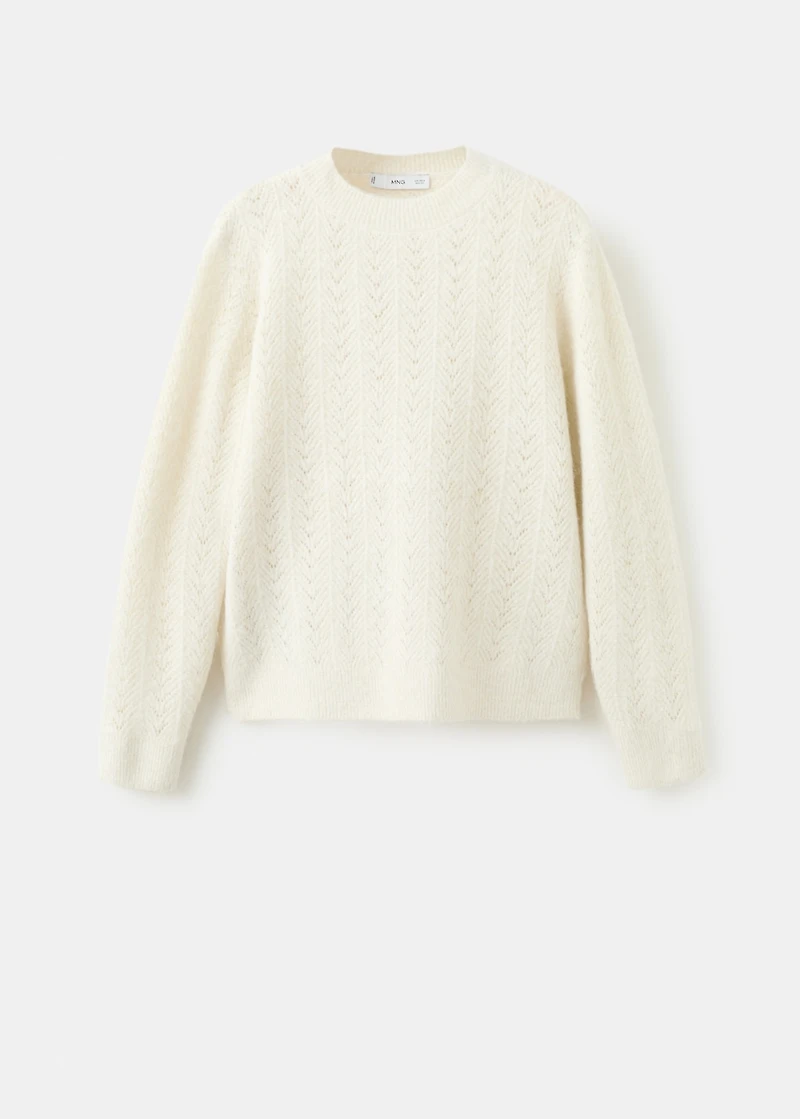 Cable-knit lurex sweater