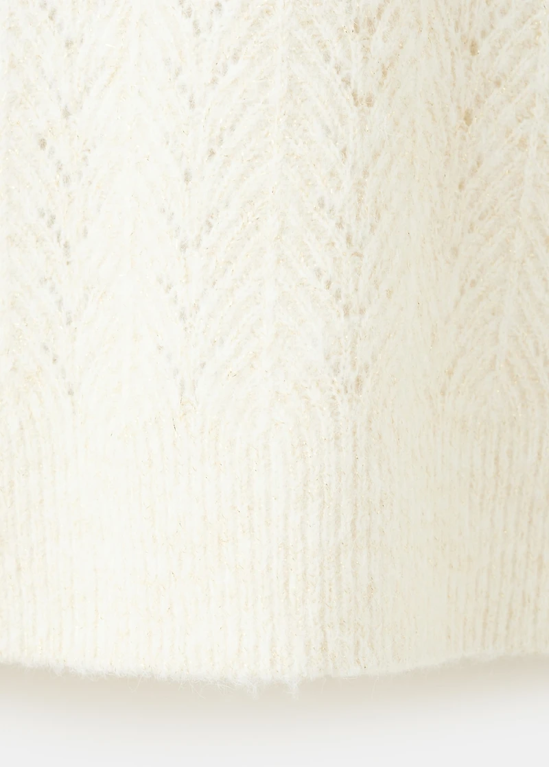 Cable-knit lurex sweater