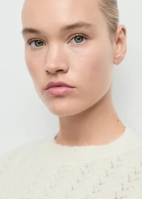 Cable-knit lurex sweater