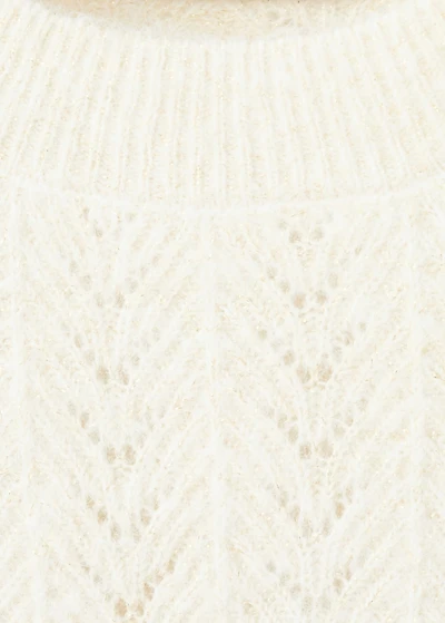 Cable-knit lurex sweater