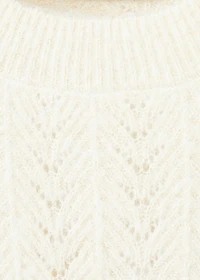 Cable-knit lurex sweater
