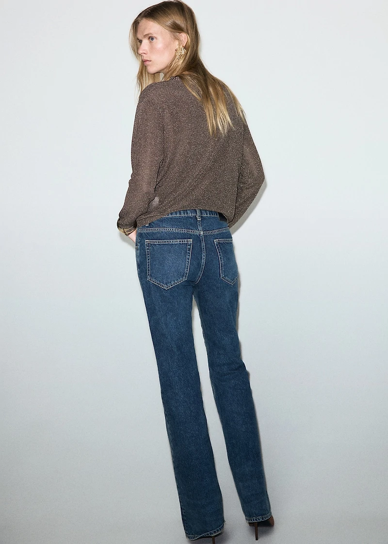 Fine-knit lurex sweater