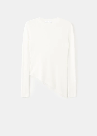 Asymmetrical alpaca and wool blend sweater